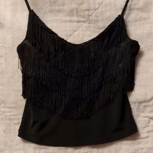 Vintage OVO Black Fringe Camisole NEVER WORN!
